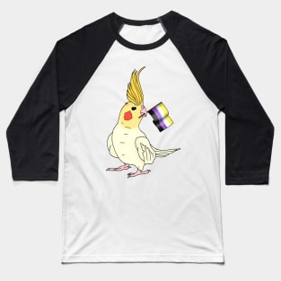 Non-Binary Pride Cockatiel Baseball T-Shirt